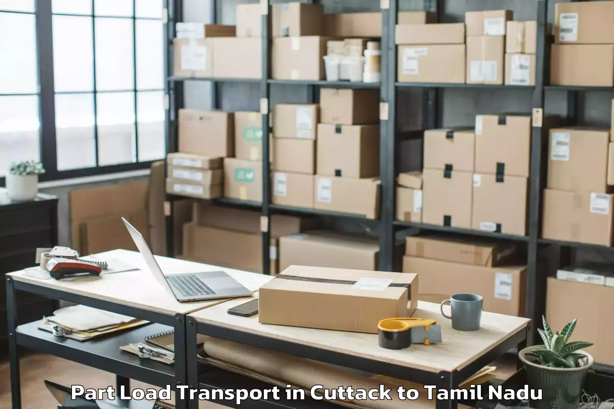 Hassle-Free Cuttack to Gandarvakkottai Part Load Transport